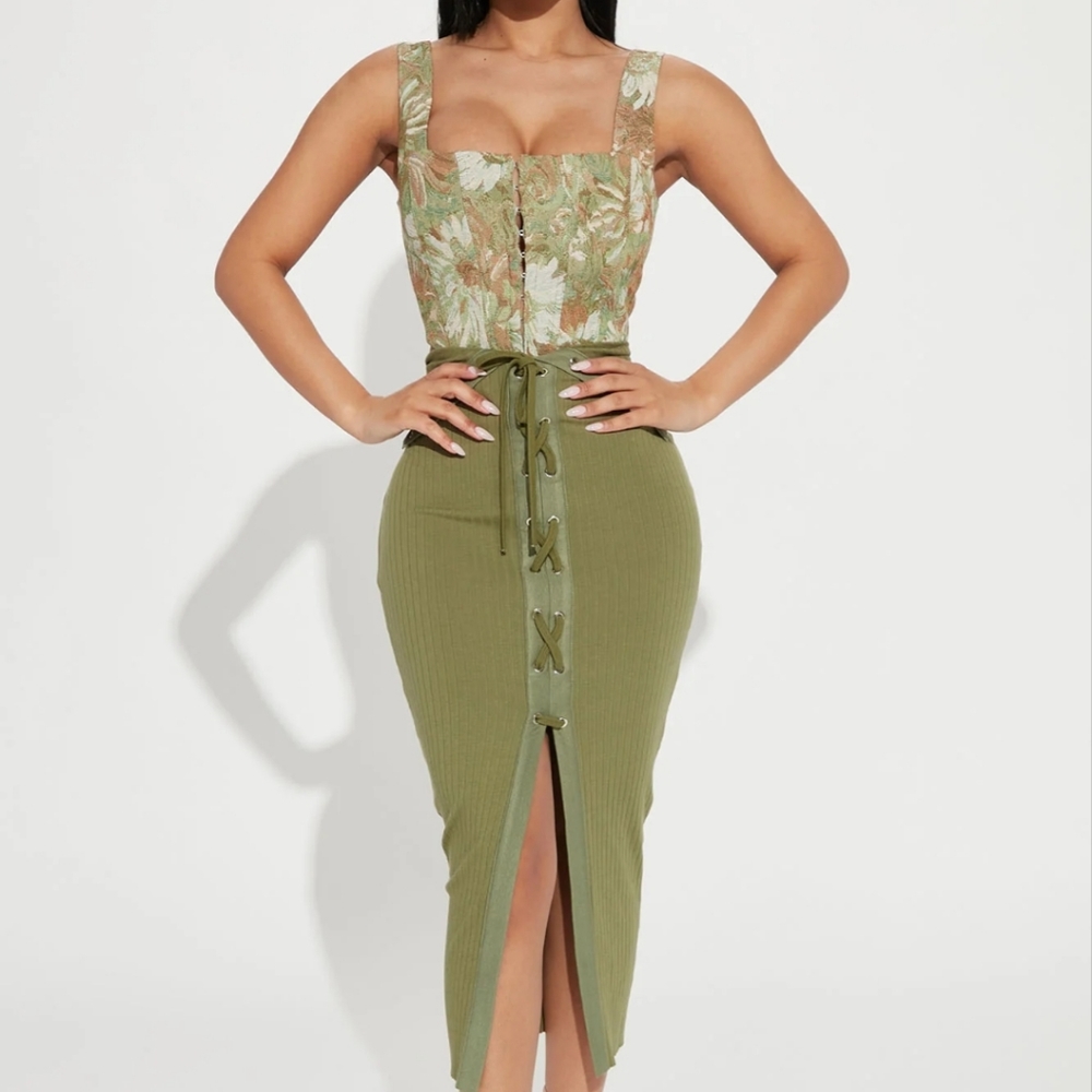 Sage Corset and skirt COMBO